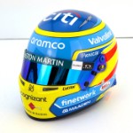 Fernando Alonso 2025 - 1:2 Scale Bell F1 Mini Helmet - MH-27