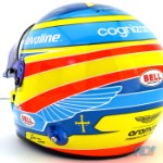 Fernando Alonso 2025 - 1:2 Scale Bell F1 Mini Helmet - MH-27