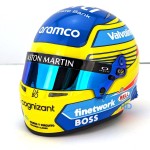 Fernando Alonso 2024 - 1:2 Scale Bell F1 Mini Helmet - MH-19
