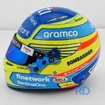 Fernando Alonso 2023 - 1:2 Scale Bell F1 Mini Helmet - MH-06
